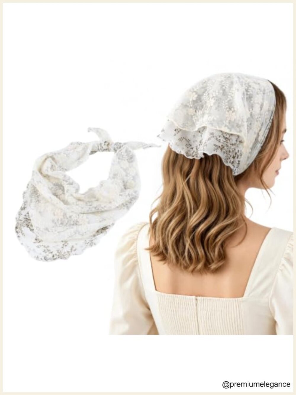 Triangle Head Scarf Lace Bandana Headband Hair Kerchief